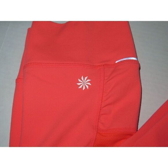 Athleta 862109 11 Women's Sz S Coral Relay Banded Cuff Capris - Picture 10 of 10